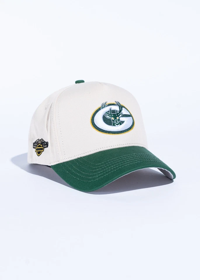 Sombrero Green Bay Packers X Bucks Parodia Referencia Snapback Crema/Verde Foto 2 de 4