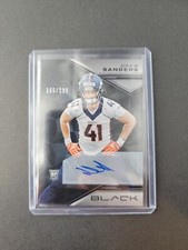 2023 Panini Black Drew Sanders Auto 166/199 Rookie RC Denver Broncos-505