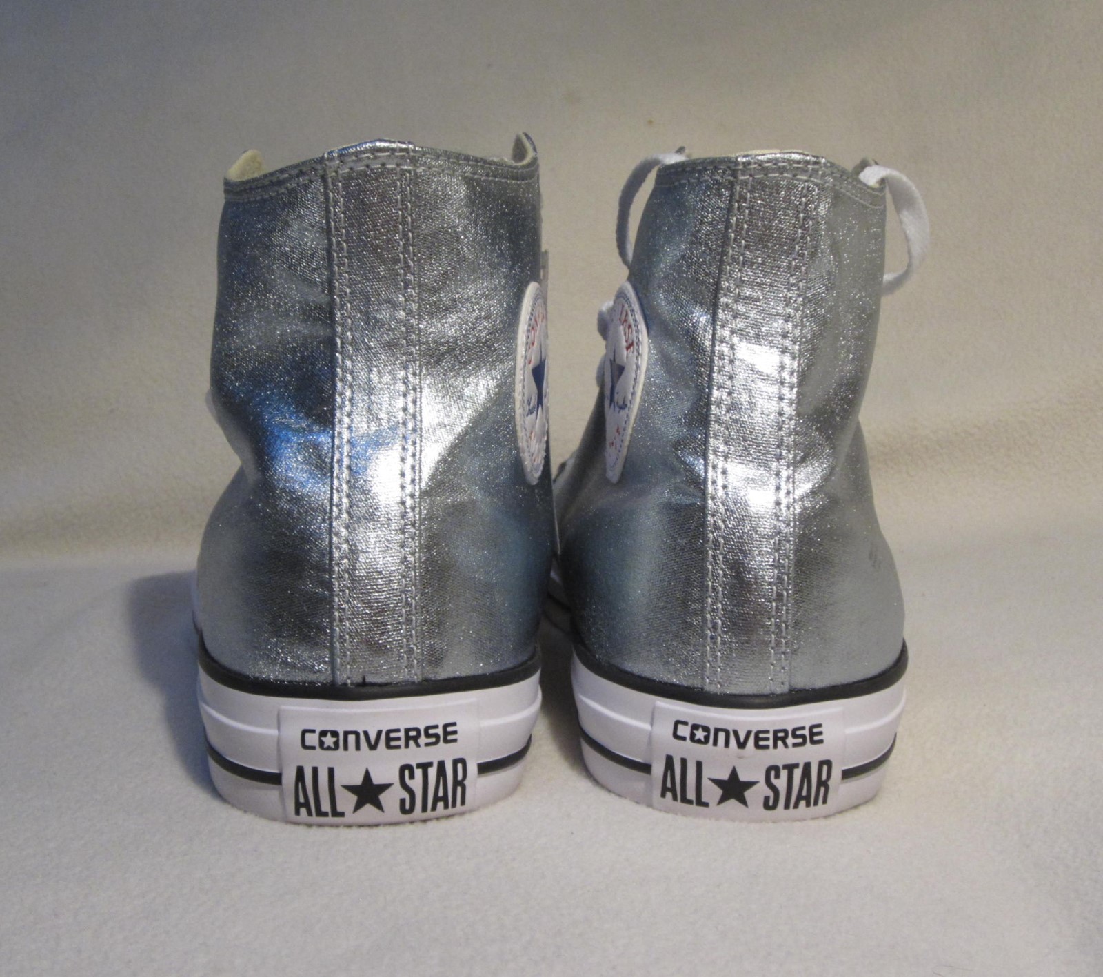CONVERSE ALL STAR HI HI HI TOP SILVER SHINY SNEAKER WOMEN SIZE 14 MEN SIZE 13 UK12 35a38f CONVERSE ALL STAR HI HI HI TOP SILVER SHINY SNEAKER WOMEN SIZE 14 MEN SIZE 13 UK12 35a38f