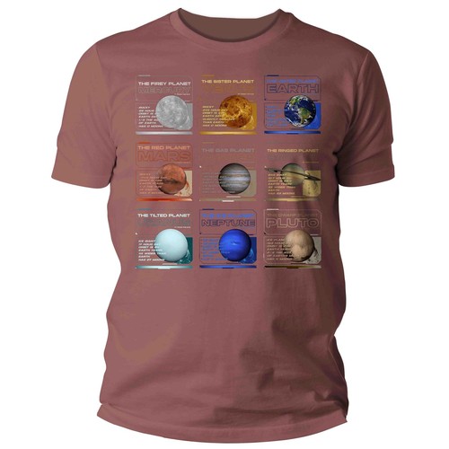 Men's Planets T Shirt Space Shirts Hipster Solar System Astronomy Stars Milky Wa - Bild 19 von 39