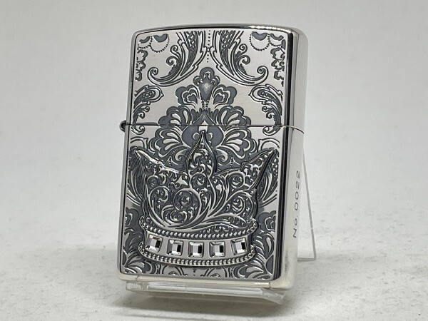 Zippo Oil Lighter The Crown Silvler Brass Regular Case Limited