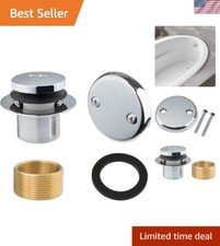 Easy Install Tip-Toe Bathtub Drain Stopper Set with Universal Adapter Options