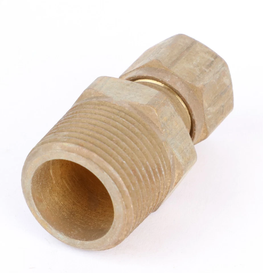 Brass Fairview Straight Poly Tube Fitting, 1/2" Tube OD x 3/8" Male NPT - Image 3 of 4