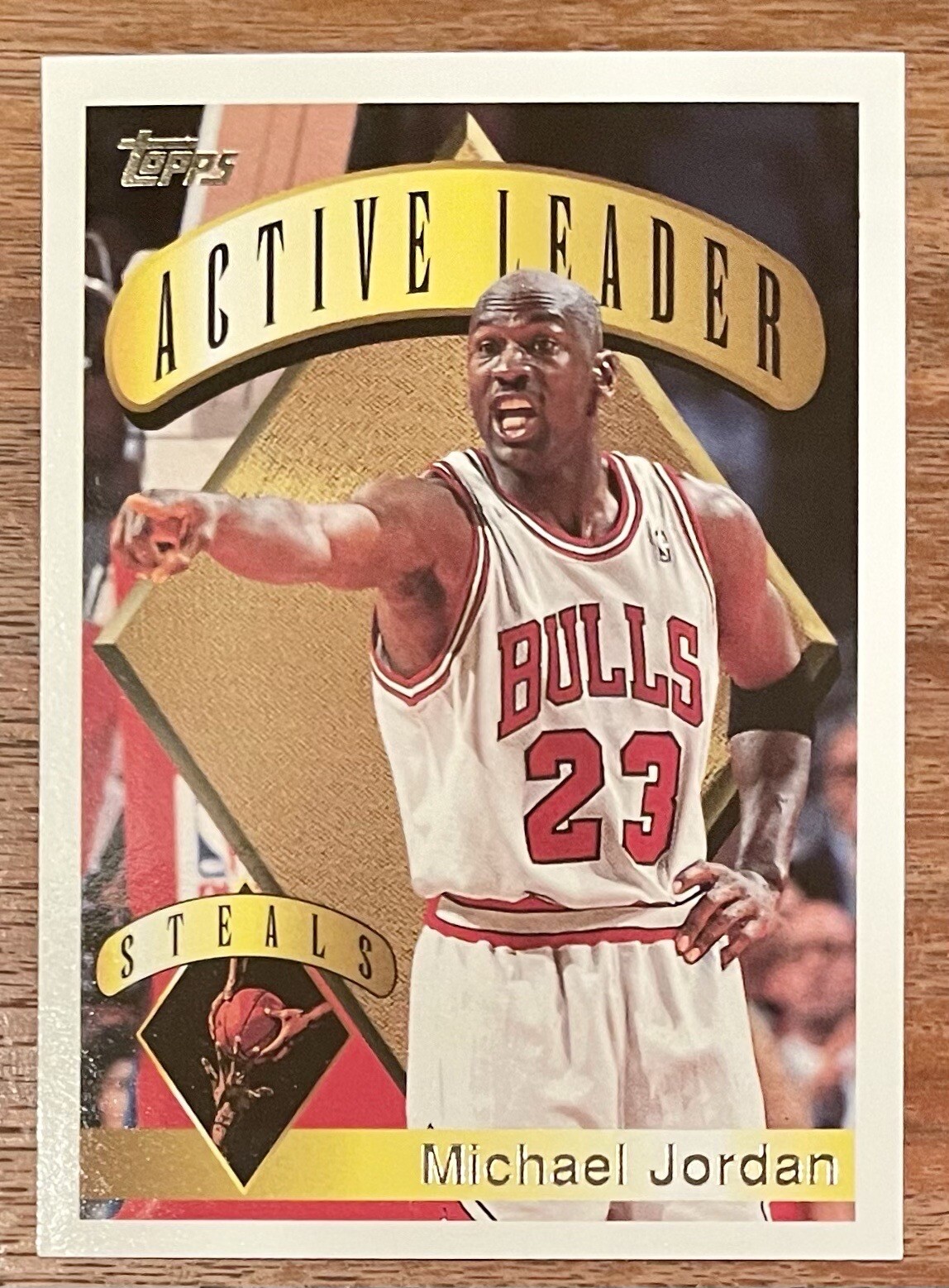 1995-96 Topps Michael Jordan Active Leader Steals #4 | Chicago Bulls | HOF 🐐