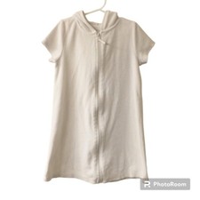 Girl's OP White Short Sleeve Hooded Full Zip Swimsuit Cover Up Size Med 7/8