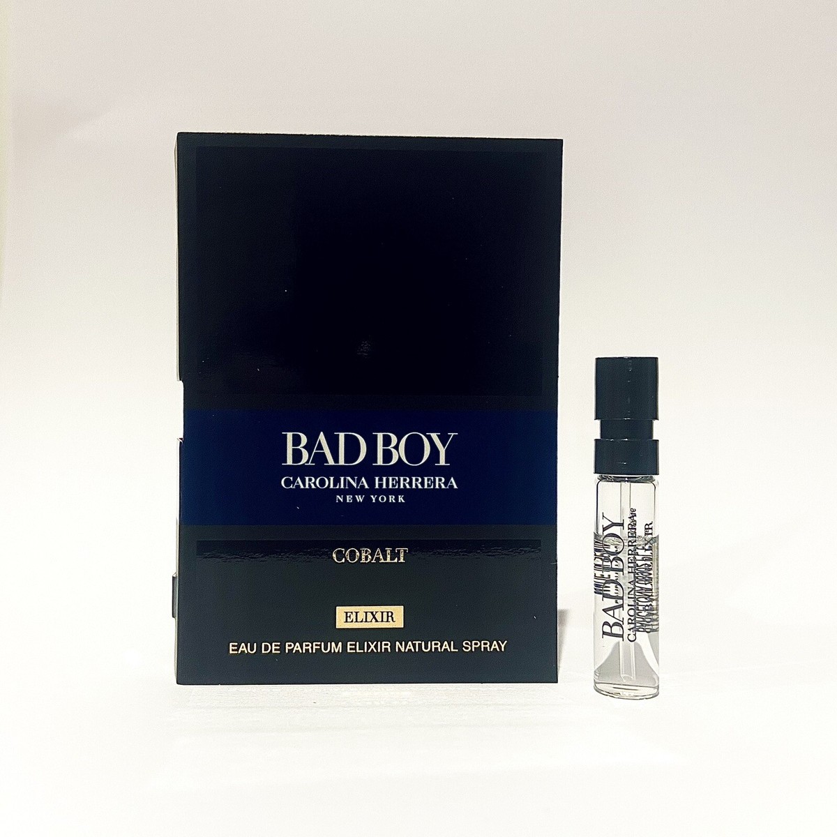 Carolina Herrera Bad Boy Cobalt Elixir EDP Mens Spray Vial