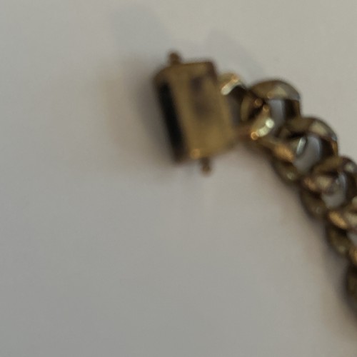 Juicy Couture Gold Tone Heavy ID Style Rhinestone Bracelet Link Chain Magnetic - Picture 7 of 13