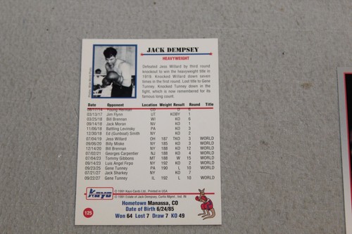 1991 Kayo Boxing Card Complete Finish Fill Your List Set U-Pick - Picture 226 of 468