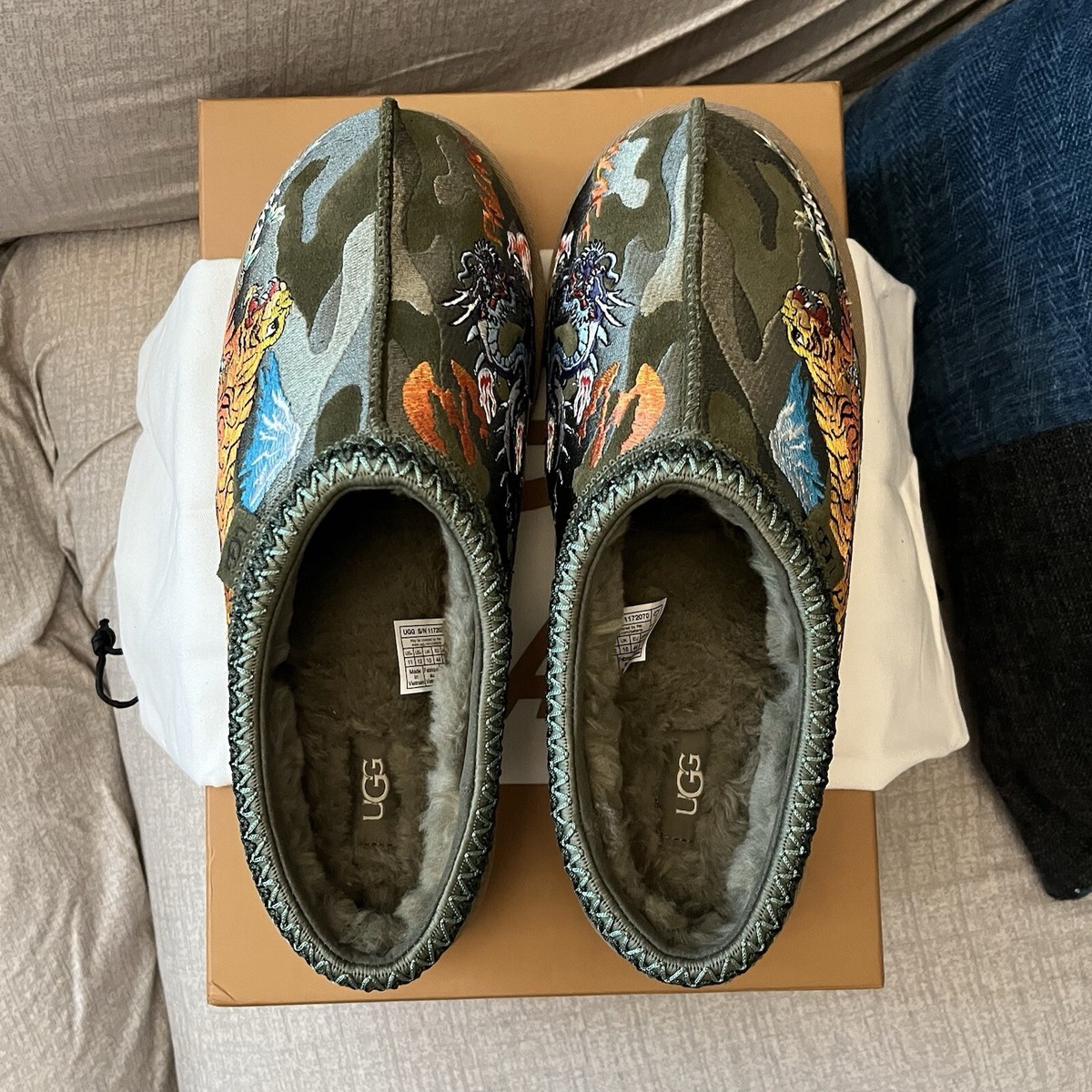 ⭐️ PALACE UGG TASMAN SLIPPER BURNT OLIVE CAMO New Size 11