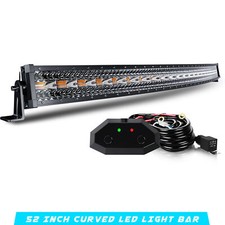52inch 300w Curved Led Light Bar Spot Flood Combo Driving Strobe For Chevy Truck