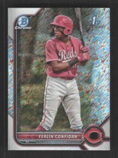 Yerlin Confidan 2022 Bowman Chrome Prospects Shimmer Refractor Reds #BCP-187