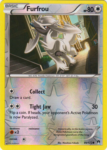 Furfrou 95/122 BREAKpoint Reverse Holo Common Near Mint NM Pokemon DNA GAMES