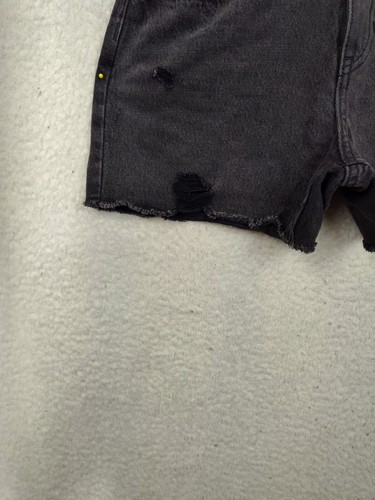 Old Navy Girls Short 14 Black 100% Cotton High Rise Distresed Cut Offf Denim - Picture 4 of 19