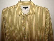 Banana Republic - Men's Stripe Dress Shirt - Long Sleeve - MEDIUM