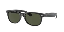 Ray-Ban New Wayfarer Polished Black/G15 Green 55 mm Sunglasses RB2132 901L 55-18