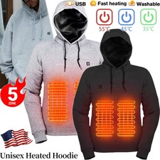 Winter Unisex USB Heated Hoodies W/ Pocket 5 ...