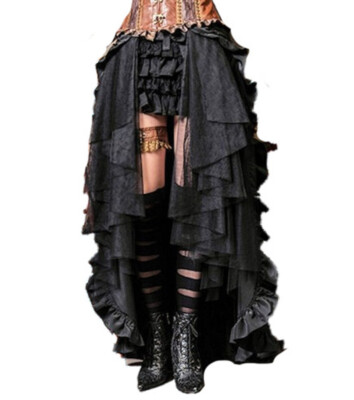 Gothic Steampunk Burlesque Rock Bustle Tornüre Black Mamba RQBL 36 38 40 42 44