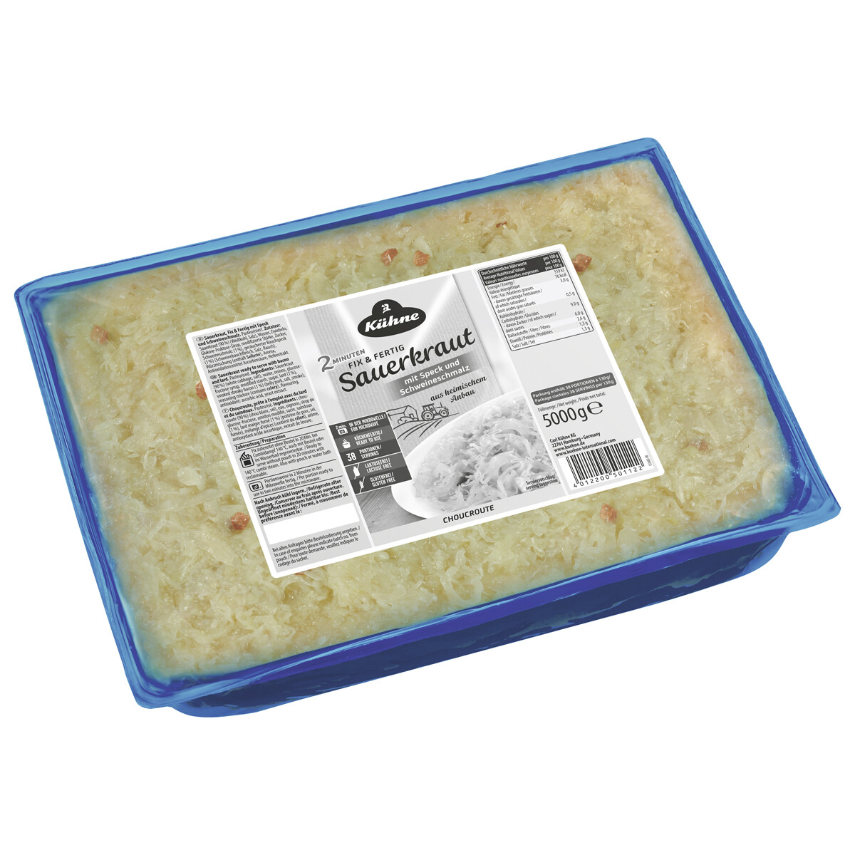 Kühne Listo Para Comer Chucrut Con Tocino Y Cebollas Bolsa 5000g