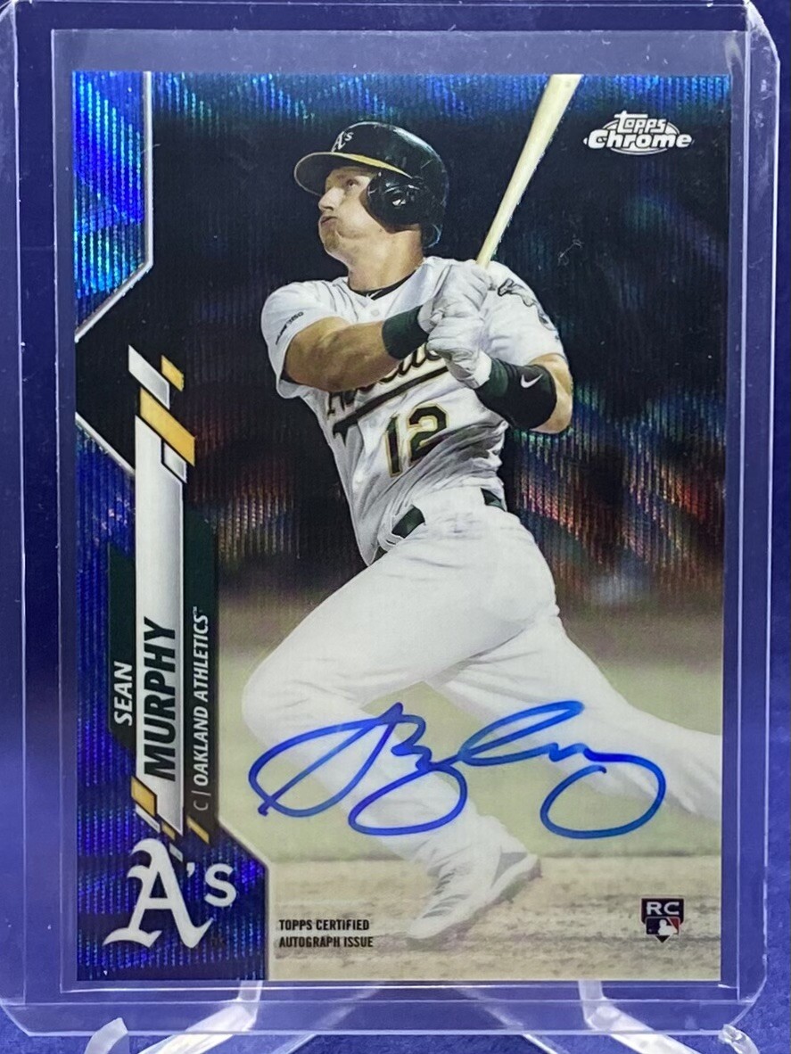 2020 Topps Chrome Sean Murphy Blue Wave Rookie Auto 038/150 #RA-SM Braves RC