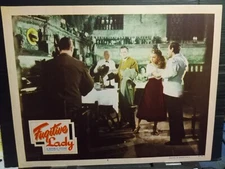 Lobby Card 1951 FUGITIVE LADY Janis Paige may be a bad girl Italy murder