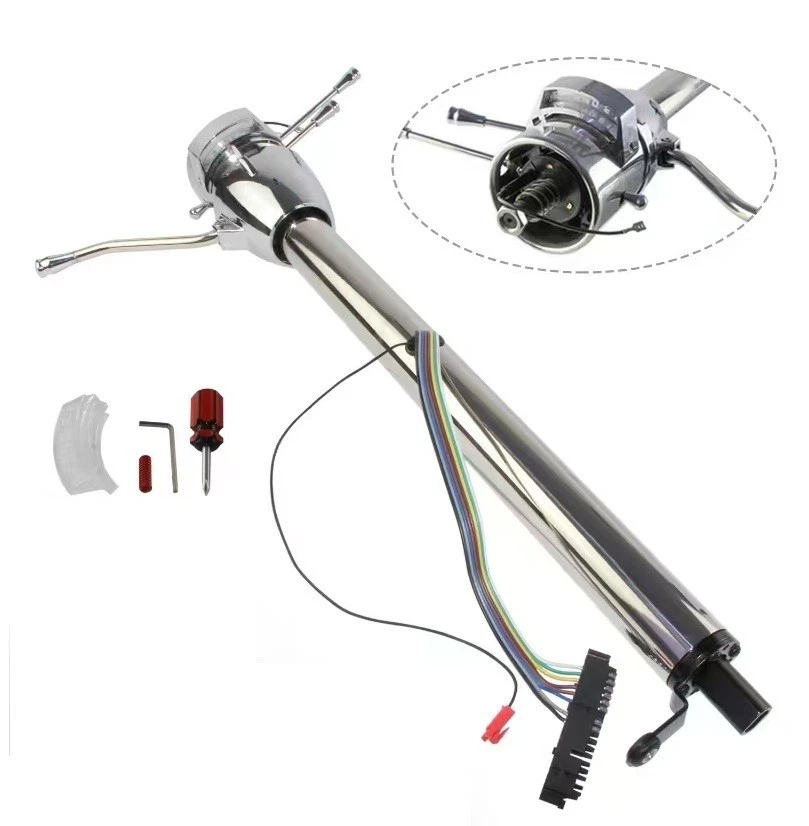 1947-54 Chevy Truck 30'' Automatic Tilt Steering Column & 14'' Banjo Wheel Kit Foto 3 de 4