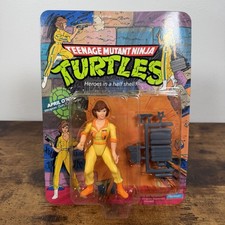 Vintage Playmates TMNT April O Neil Blue Stripe 1988 10 Back Sealed Unpunched