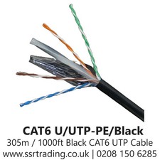 Cat6 Network Copper Cable 305m - Black