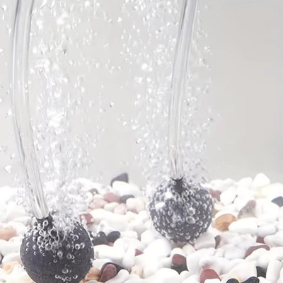 8/12 Stück 20 mm Aquarium Langlebig Rund Luft Stein Mineral Blase Diffusor Luftsteine 