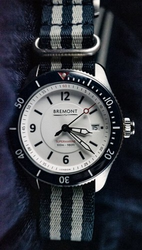 Bremont S300 Supermarine Watch White Dial 40mm Automatic NATO Strap