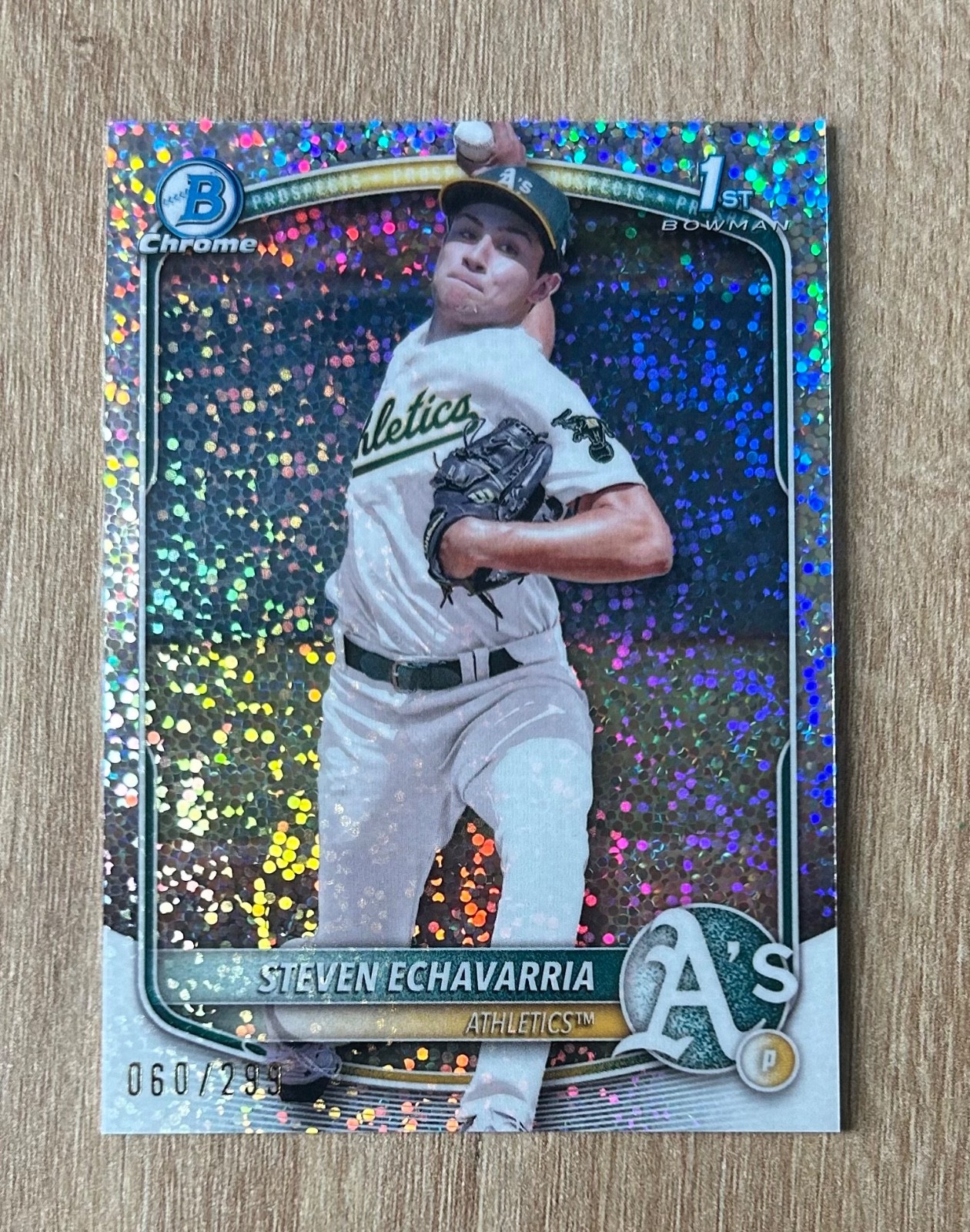 2025 1st Bowman #BCP-73 Steven Echavarria Chrome Speckle Refractor /299