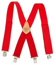 McGuire-Nicholas 110C 2-Inch Wide Suspenders Red