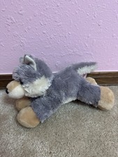 Aurora Plush Woolsey Wolf 8 inch Flopsie Gray Grey Tan Wolf Toy