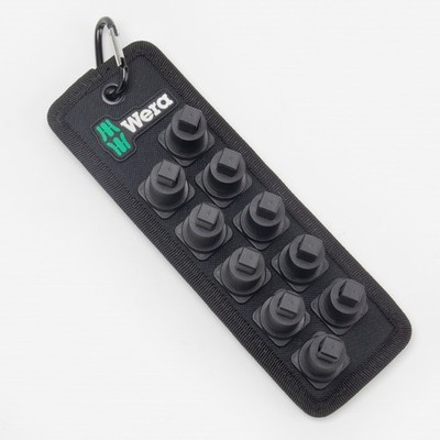 Wera 003982 Textile Belt for VDE Sockets, 3/8'' Square Drive, 10-piece, Empty