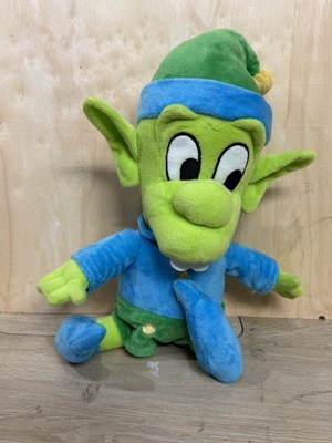 Green/Blue Elf Goblin Plush Stuffed Toy Blue Outfit Hat Small (6-14 in)