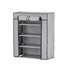 Baroni Home Scarpiera in Tessuto Richiudibile Mobile Pieghevole Salvaspazio con