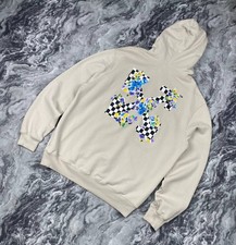 Off-White Arrow Hoodie Big Logo Men Size M Beige