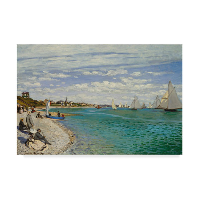 Regatta at Sainte Adresse by Claude O. Monet, 22x32