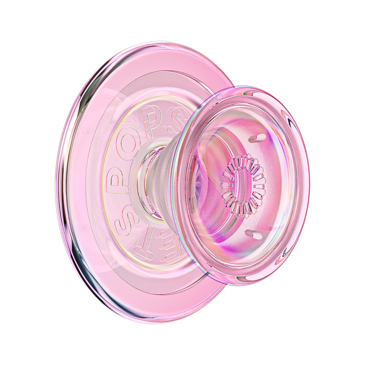 Support Smartphone PopGrip Rose Idéal pour Appels Vidéo et Bureau