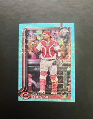 #ad 2025 Topps Chrome Update JOSE TREVINO Aqua Wave Refractor 199 #USC2 REDS $3.50
