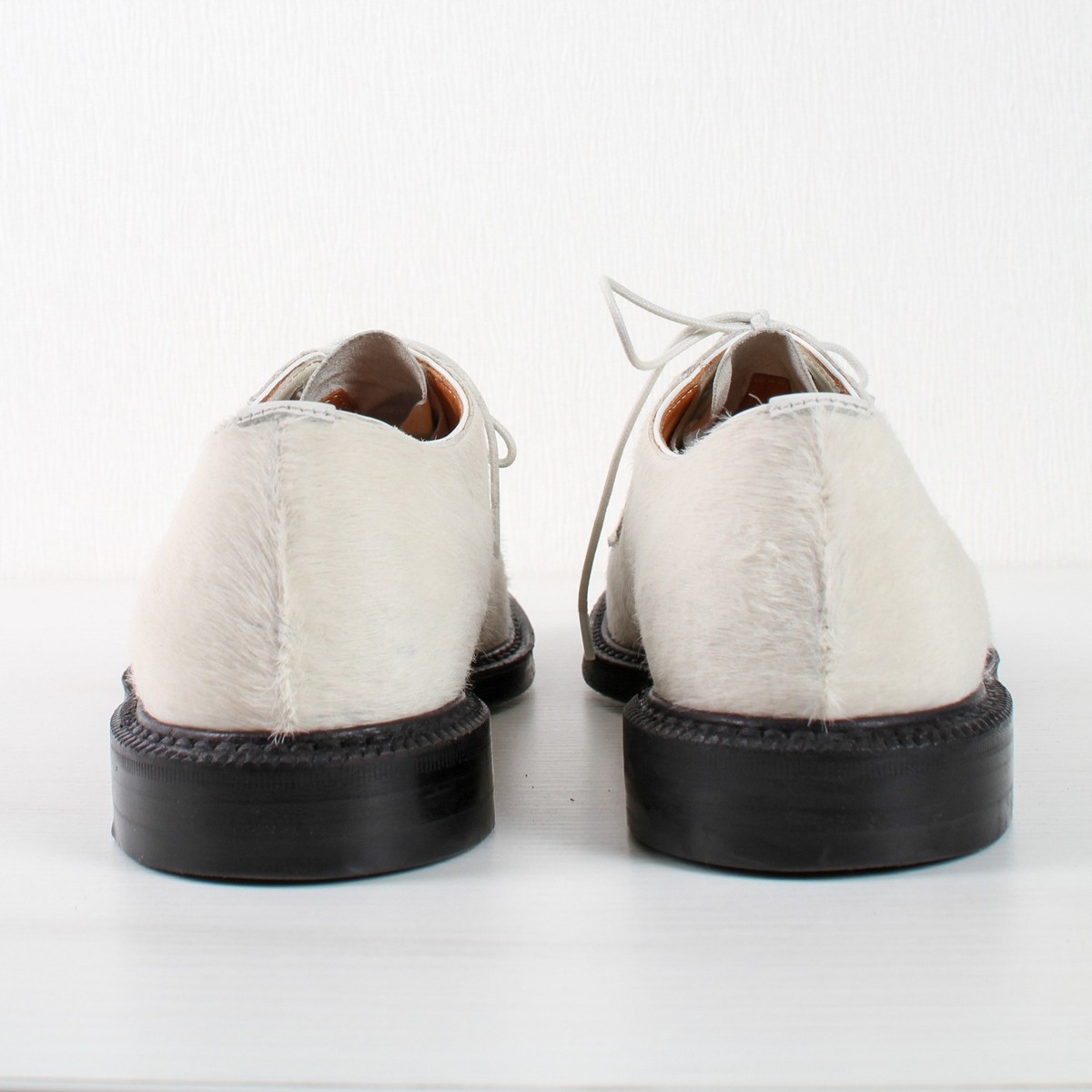 （美品）church's shannon 35.5 white Church's Shannon Derby Shoes Womens EU 38 White Calf Hair Pony