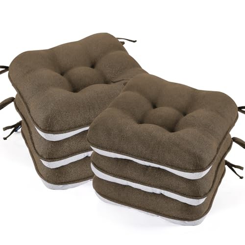 Cushions For Dining Chairs Set Of 6,3.5" 16"x16"x3.5" (6 Pac