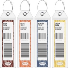 Disney Cruise Luggage Tags [4 Pack] Fitted for DCL Ships Cruise, Clear