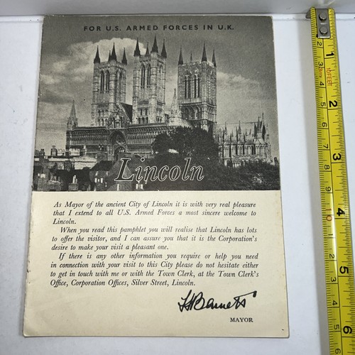 Booklet WWII Lincoln US Armed Forces In UK Soldiers Guide Militaria - Picture 1 of 2