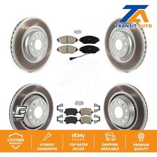 Front Rear Ceramic Pads And Coated Disc Brake Rotors Kit For Volkswagen GTI
