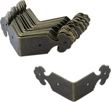 Metal Corner Brackets Furniture Corner Protector Decorative Bronze Right Angl...