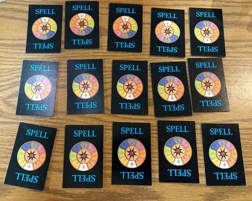 Warhammer Fantasy Quest 1995- Spell Cards 15 Cards