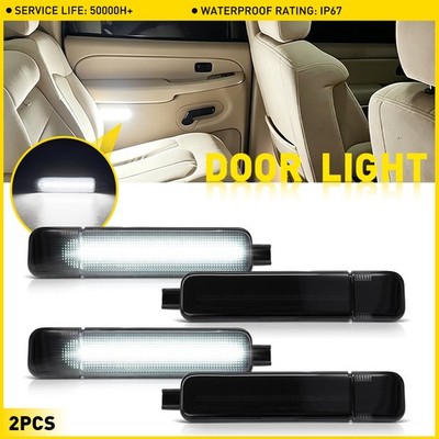 Premium White 4x LED Door Lights For Chevrolet Tahoe 1995-2006 Hummer H2 2003-09