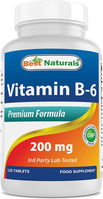 Vitamin B6 200Mg for Adults, 120 Tablets (120 Count (Pack of 1))