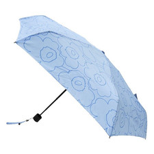 Marimekko Unikko Umbrella Folding Compact Light Blue Storage Case Japan New