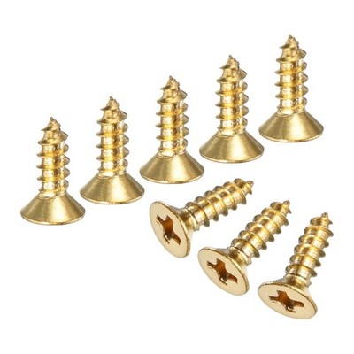 Phillips M3.5x10mm Flat Head Brass Screws, 100pcs General Purpose